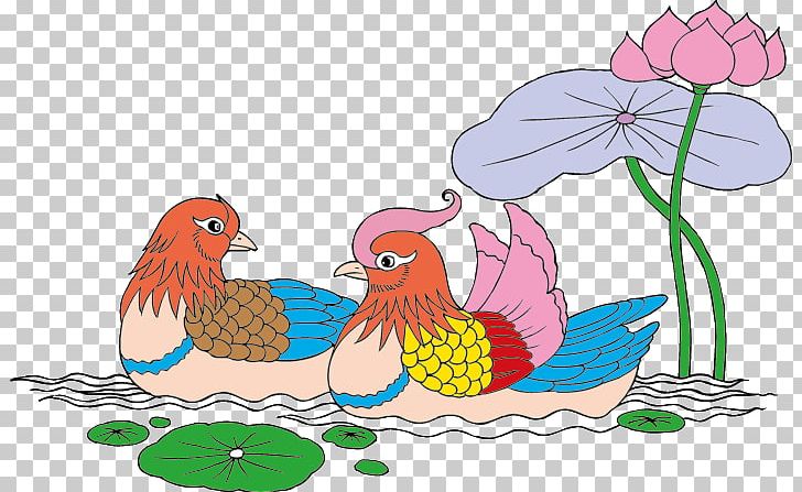 Bird Mandarin Duck Symbol PNG, Clipart, Animals, Art, Beak, Branch, Chicken Free PNG Download