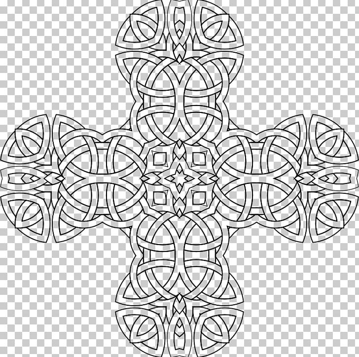 Cross Ribbon Knot Symbol Pattern PNG, Clipart, Black, Black And White, Celtic, Celtic Knot, Cross Free PNG Download