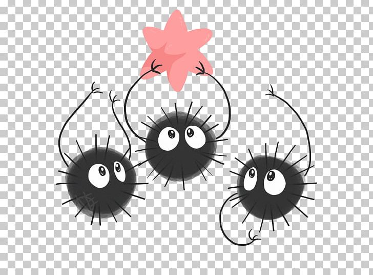 Susuwatari Dust Bunny Studio Ghibli Catbus Soot PNG, Clipart, Animal, Anime, Black And White, Cartoon, Catbus Free PNG Download