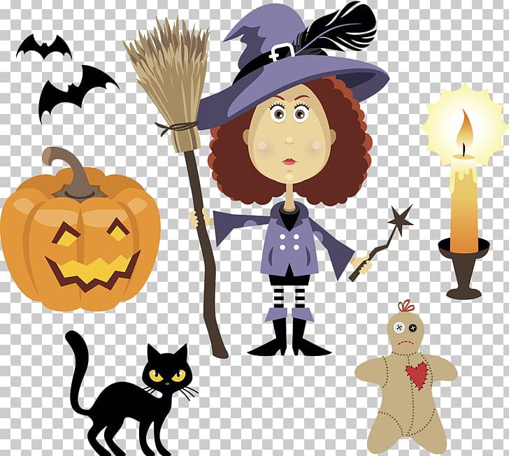 Halloween Boszorkxe1ny Illustration PNG, Clipart, Bas, Black, Cartoon, Cat Like Mammal, Design Element Free PNG Download
