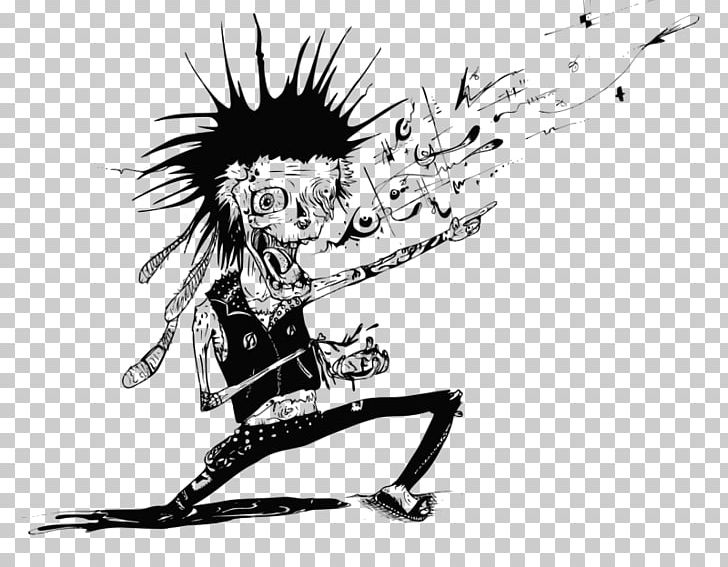 Punk Rock Rock And Roll PNG, Clipart, Anime, Art, Artwork, Black And White, Brian Haner Free PNG Download