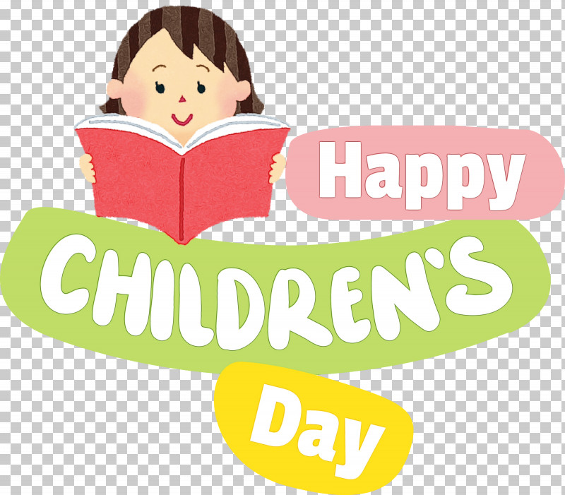 Logo Line Yellow Reading Happiness PNG, Clipart, Childrens Day, Geometry, Happiness, Happy Childrens Day, Line Free PNG Download