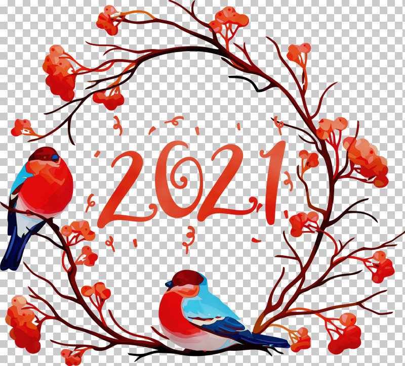 Picture Frame PNG, Clipart, 2021 Happy New Year, 2021 New Year, Birds, Eurasian Bullfinch, Floral Design Free PNG Download