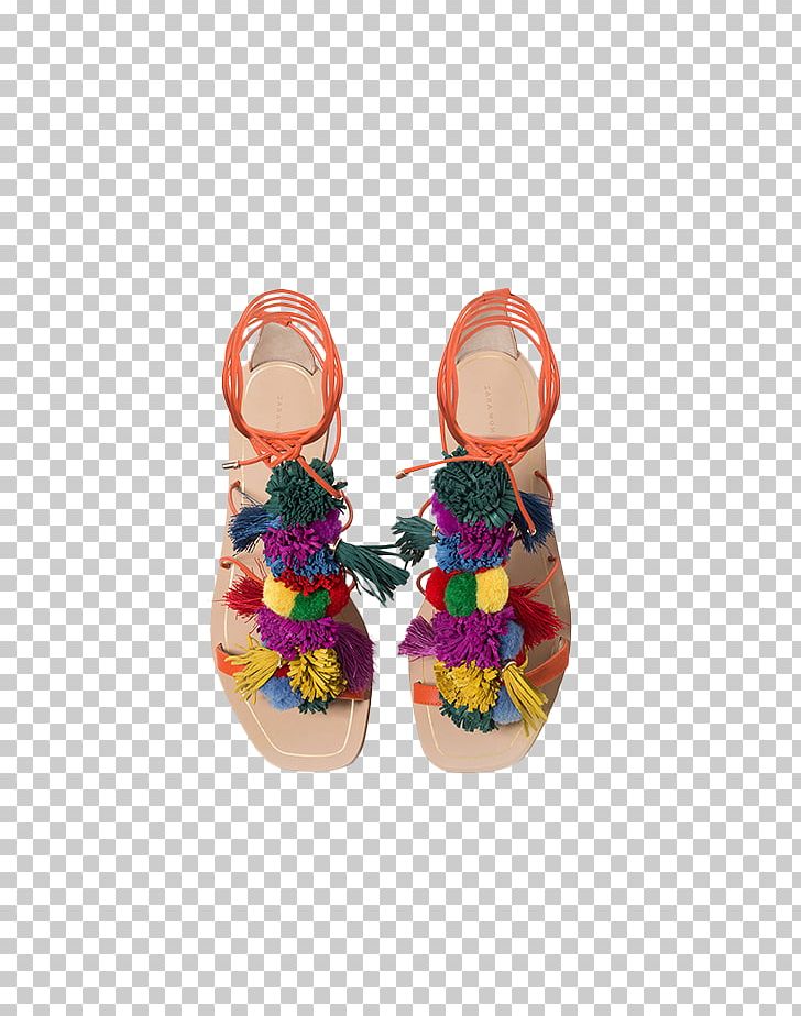 Sandal Zara Pom-pom Shoe Leather PNG, Clipart, Clothing, Dress, Fashion, Flipflops, Flip Flops Free PNG Download