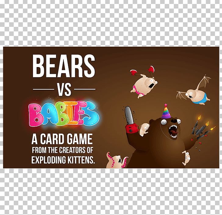 Bears Vs. Babies Exploding Kittens Card Game The Oatmeal PNG, Clipart, Advertising, Bears Vs Babies, Board Game, Brand, Card Game Free PNG Download