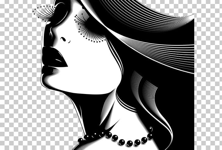 Fashion Illustration Black And White Illustrator PNG, Clipart, Art, Artist, Black And White, Black Hair, Computer Wallpaper Free PNG Download