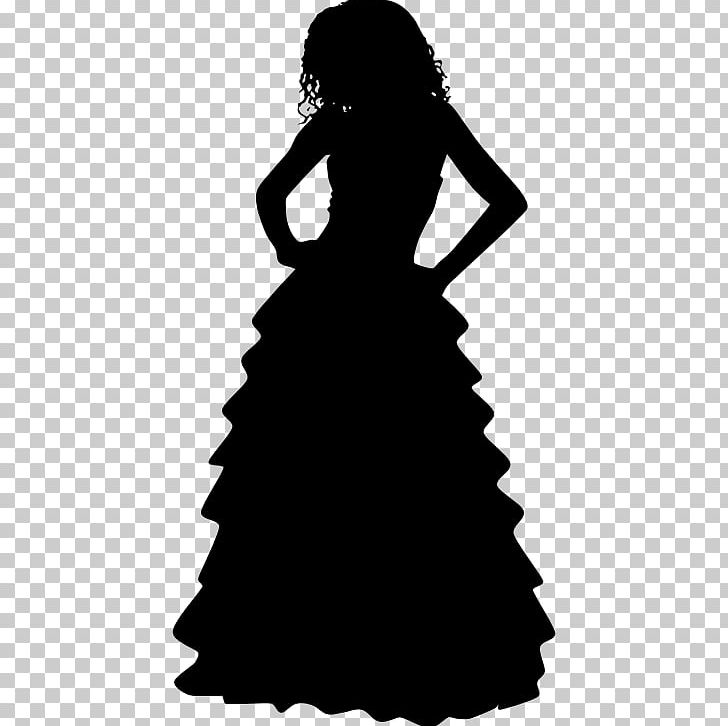 Evening Gown Dress Silhouette Ball Gown PNG, Clipart, Ball Gown, Black, Black And White, Clothing, Costume Design Free PNG Download