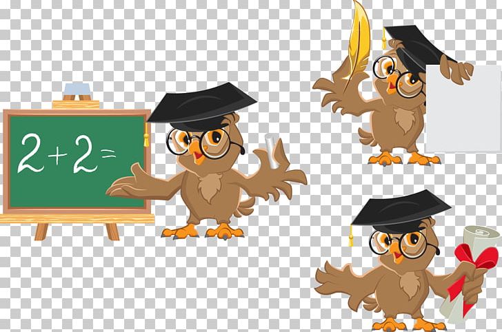 Owl Teacher Mathematics PNG, Clipart, Beak, Bird, Bird Of Prey, Blackboard, Boy Cartoon Free PNG Download
