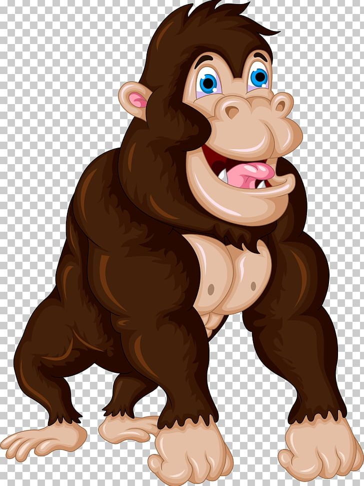 Gorilla Cartoon Chimpanzee PNG, Clipart, Animal, Animals, Animated Cartoon, Animation, Big Cats Free PNG Download