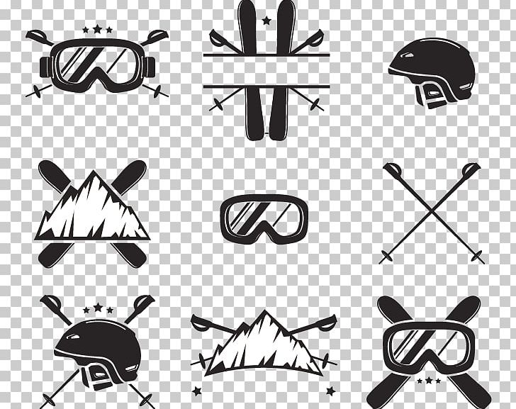 SkiFree Logo Skiing Decal PNG, Clipart, Angle, Black, Black And White, Decorative Element, Design Element Free PNG Download