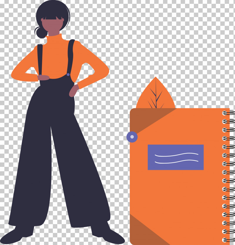 Notebook Girl PNG, Clipart, Girl, Notebook, Orange, Workwear Free PNG Download