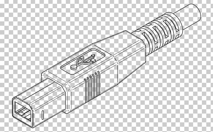 USB IEEE 1394 Computer Electrical Connector Electrical Cable PNG, Clipart, Angle, Auto Part, Black And White, Computer, Computer Port Free PNG Download