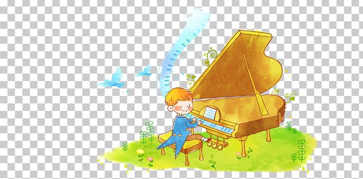 Girls At The Piano Photography Painting Illustration PNG, Clipart, Art, Boy, Cartoon, Child, Computer Wallpaper Free PNG Download