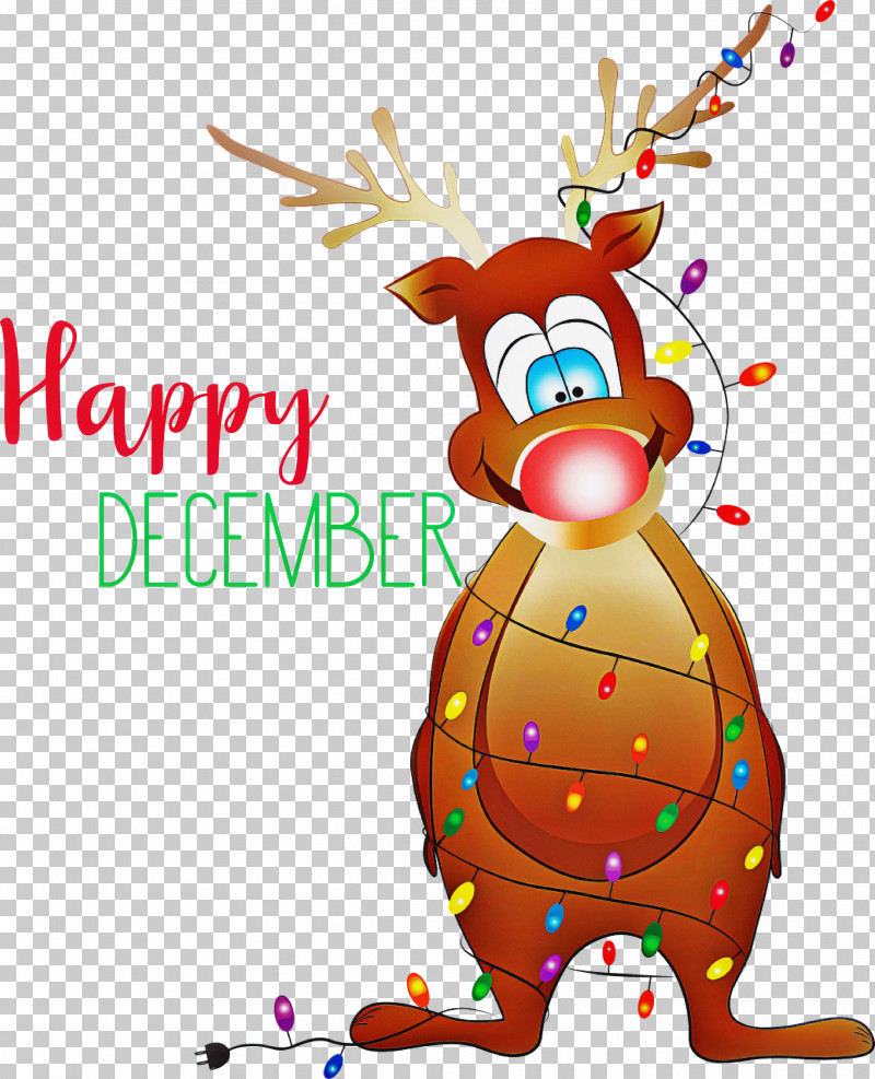 Happy December Winter PNG, Clipart, Antler, Cartoon, Christmas Day, Christmas Lights, Happy December Free PNG Download