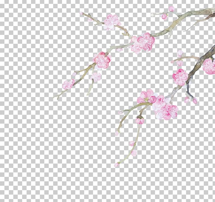 Watercolor Painting Illustration PNG, Clipart, Antiquity, Branch, Branches, Cherry Blossom, Chinese Free PNG Download