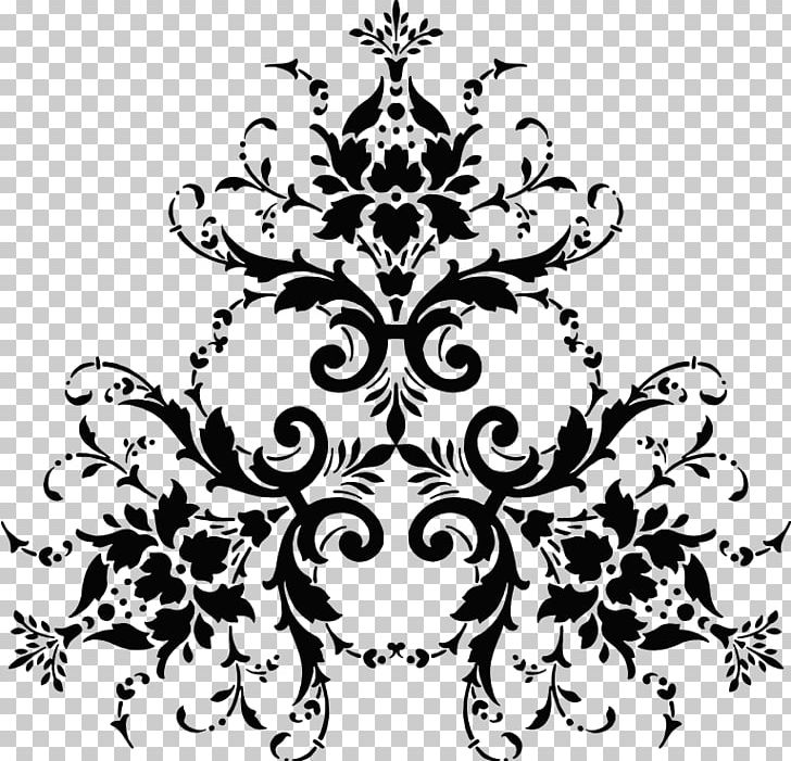 Stencil Silhouette Flower Floral Design PNG, Clipart, Animals, Art, Black, Black And White, Branch Free PNG Download