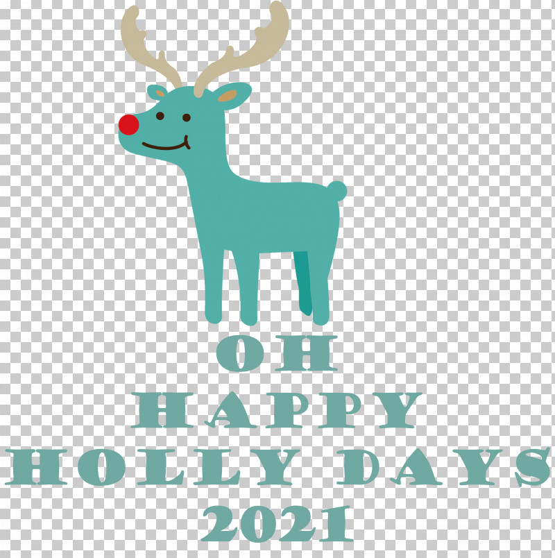 Happy Holly Days Christmas Holiday PNG, Clipart, Anniversary, Antler, Christmas, Deer, Happiness Free PNG Download