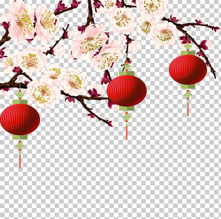 Plum Blossom Chinese New Year PNG, Clipart, Branch, Buckle, Bucklefree, Chinese Lantern, Computer Wallpaper Free PNG Download