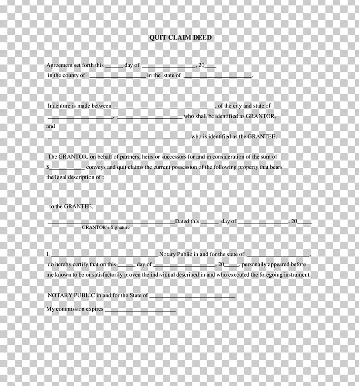 Document Quitclaim Deed Property Grant PNG, Clipart, Angle, Area, Consideration, Deed, Diagram Free PNG Download