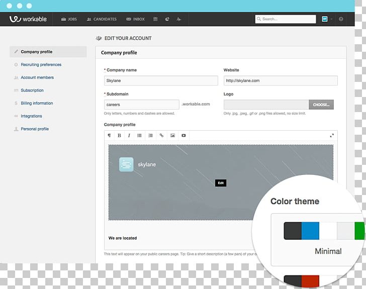 Workable Inc Technology Multimedia PNG, Clipart, Brand, Candidate, Career, Color, Company Free PNG Download