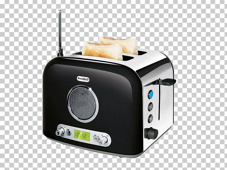 Toaster Breville Radio Kitchen PNG, Clipart, Bread, Breakfast, Breville, Digital Radio, Fm Broadcasting Free PNG Download