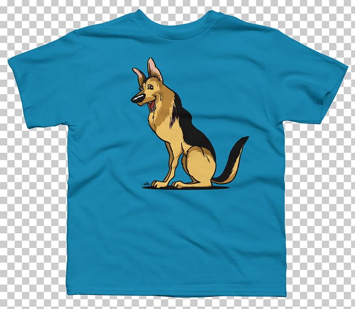 T-shirt Dog Canidae Sleeve Font PNG, Clipart, Blue, Canidae, Cartoon, Clothing, Dog Free PNG Download