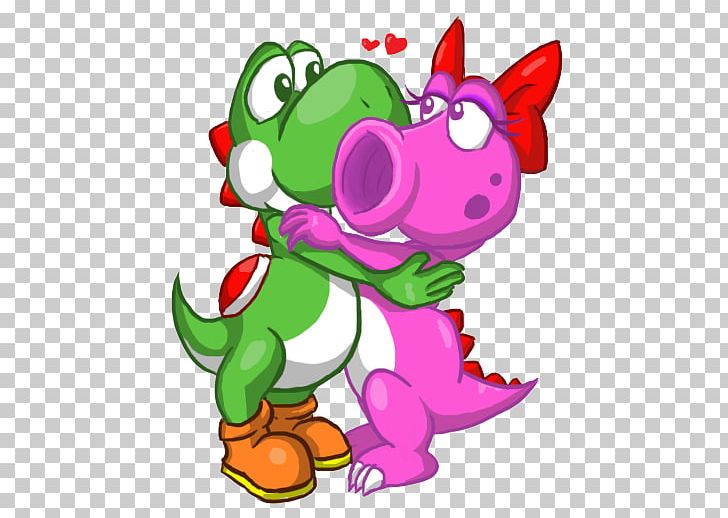 yoshi and birdo kissing