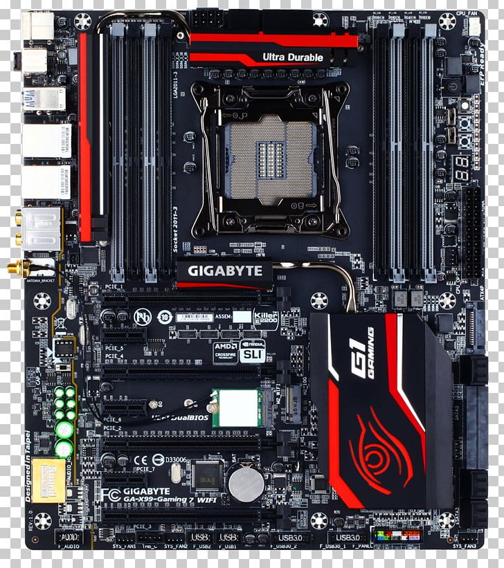 Motherboard Intel X99 Gigabyte Technology LGA 2011 ATX PNG, Clipart, Amd Crossfirex, Atx, Central Processing Unit, Computer, Computer Accessory Free PNG Download
