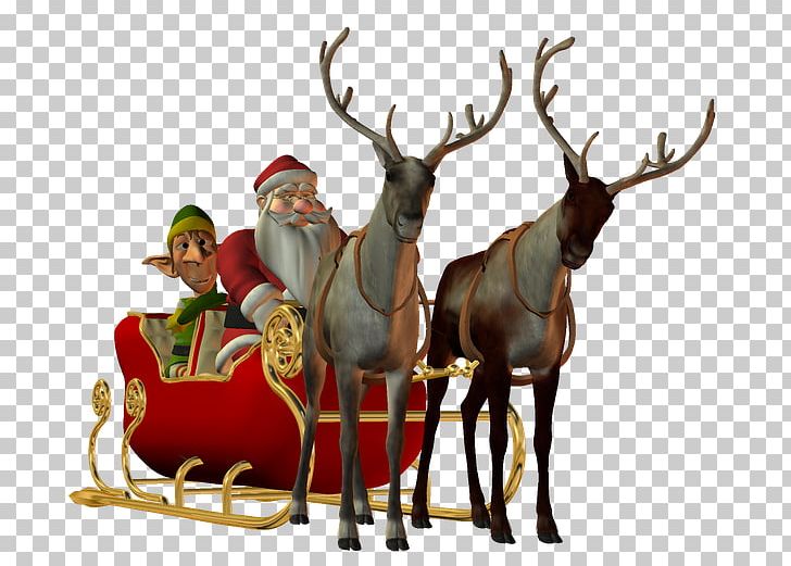 Santa Claus Reindeer Christmas Ornament Sled PNG, Clipart, Antler, Christmas, Christmas Decoration, Christmas Ornament, Clau Free PNG Download
