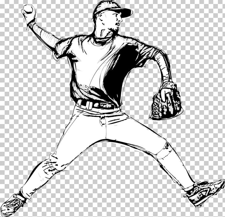 Mural Baseball Wall Decal Illustration PNG, Clipart, Arm, Baseball Vector, Cartoon Character, Happy Birthday Vector Images, Monochrome Free PNG Download