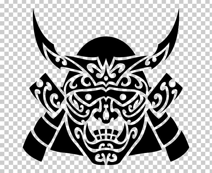 Tattoo Samurai Mask Hannya Drawing PNG, Clipart, Ambigram, Art, Black, Black And White, Bone Free PNG Download