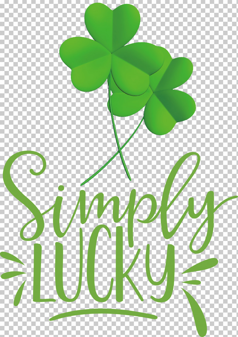 Shamrock Simply Lucky Saint Patricks Day PNG, Clipart, Biology, Flora, Flower, Green, Leaf Free PNG Download