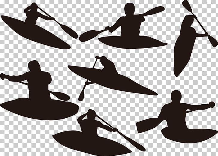 Silhouette Kayaking Canoeing PNG, Clipart, Animals, Black And White, Boat, City Silhouette, Dog Silhouette Free PNG Download