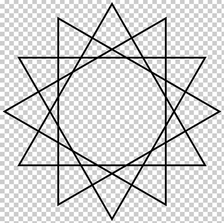 Star Polygon Dodecagon Circumscribed Circle Regular Polygon PNG, Clipart, Angle, Area, Black And White, Circle, Diagram Free PNG Download