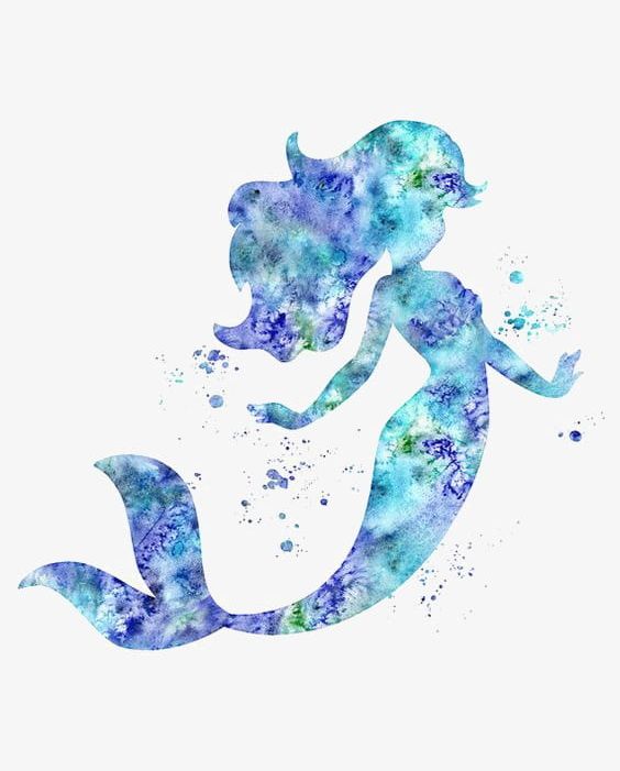 mermaid clipart silhouette