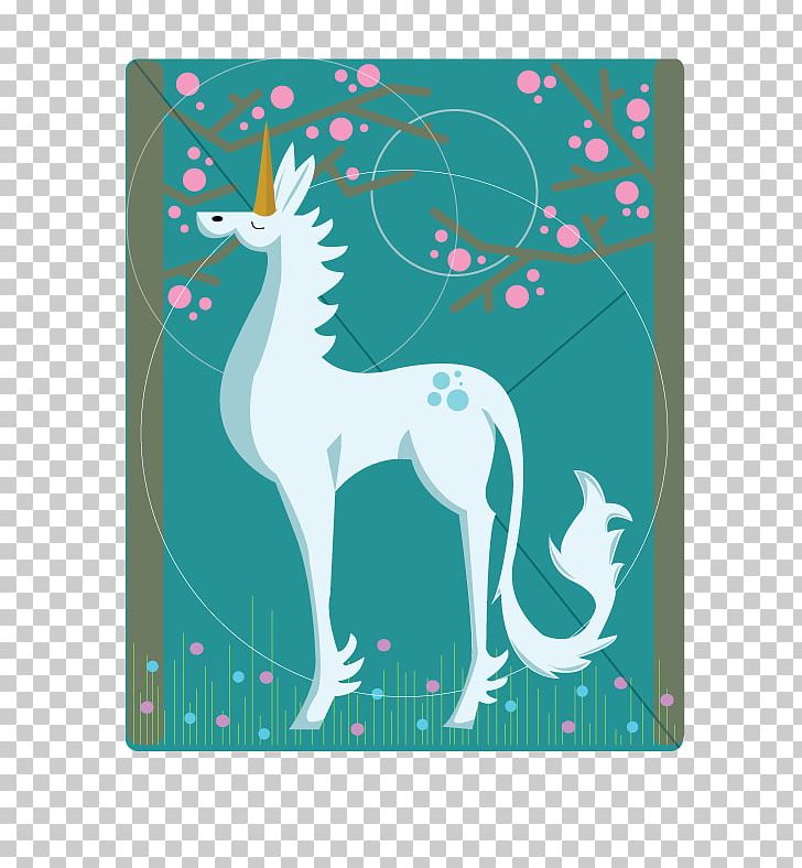 Reindeer Unicorn Rectangle PNG, Clipart, Cartoon, Deer, Fictional Character, Green, Mythical Creature Free PNG Download