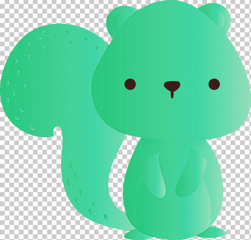 Green Cartoon Animal Figure Squirrel Toy PNG, Clipart, Animal Figure, Cartoon, Green, Paint, Squirrel Free PNG Download