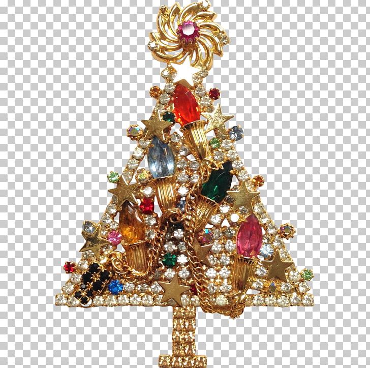 Christmas Tree Brooch Jewellery Imitation Gemstones & Rhinestones Pin PNG, Clipart, Brooch, Christmas, Christmas Decoration, Christmas Ornament, Christmas Tree Free PNG Download