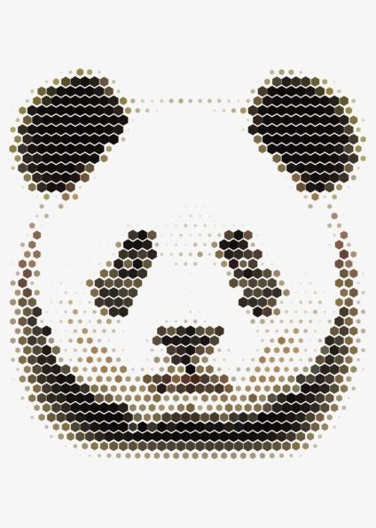 Mosaic Panda PNG, Clipart, Abstract, Animal, Backgrounds, Black And White, Black Color Free PNG Download