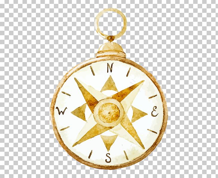 Watercolor Painting Drawing Compass PNG, Clipart, Art, Body Jewelry, Brass, Christmas Ornament, Circle Free PNG Download