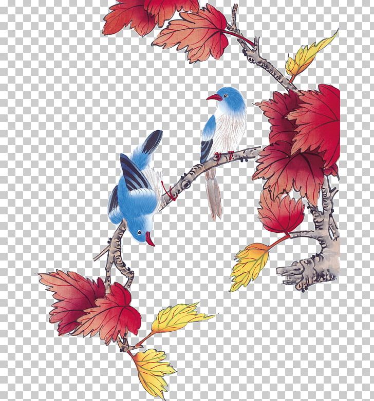Bird-and-flower Painting Gongbi Chinese Painting PNG, Clipart, Animals, Art, Beak, Bird, Birdandflower Painting Free PNG Download