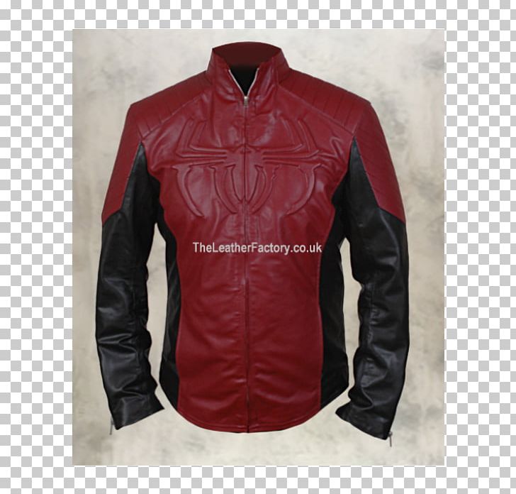 Leather Jacket T-shirt Spider-Man PNG, Clipart, Artificial Leather, Blouson, Clothing, Coat, Collar Free PNG Download