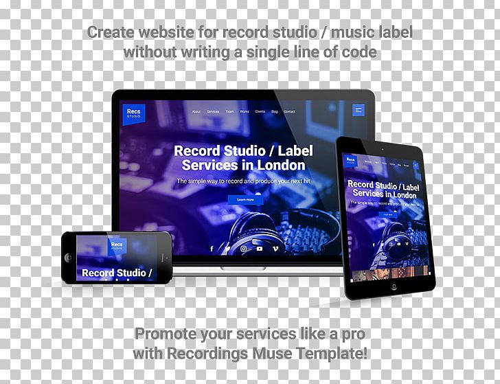 Smartphone Sound Recording And Reproduction Responsive Web Design Recording Studio Template PNG, Clipart, Advertising, Display Advertising, Electronic Device, Electronics, Gadget Free PNG Download