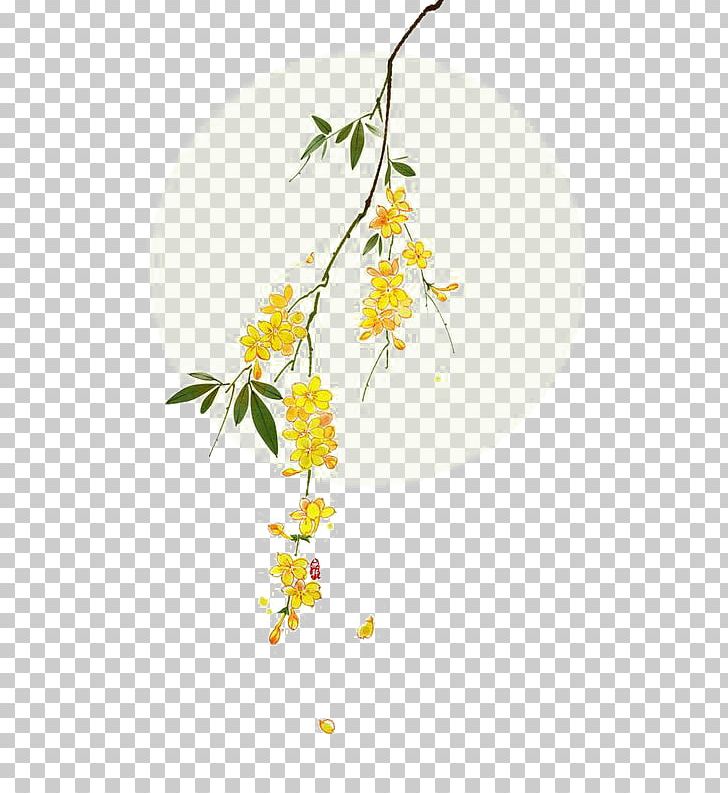 Sweet Osmanthus Gold PNG, Clipart, Branch, Chinoiserie, Creative Work, Designer, Flora Free PNG Download