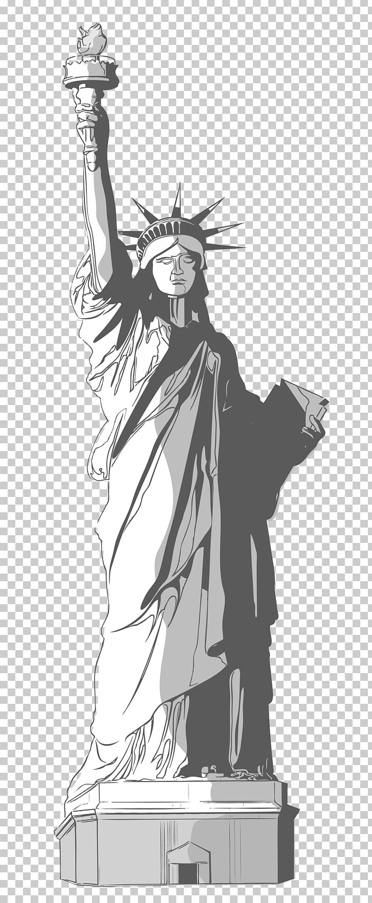 Statue Of Liberty PNG, Clipart, 4th July, Art, Artwork, Black And White, Cartoon Free PNG Download
