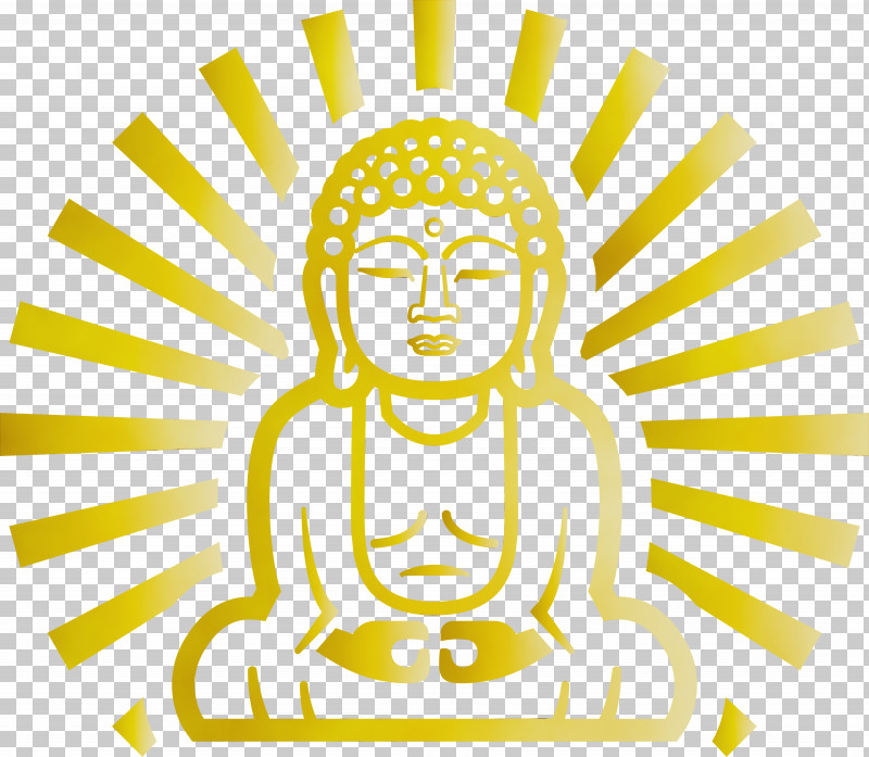 Yellow Head Line Line Art Smile PNG, Clipart, Buddha, Head, Line, Line Art, Paint Free PNG Download