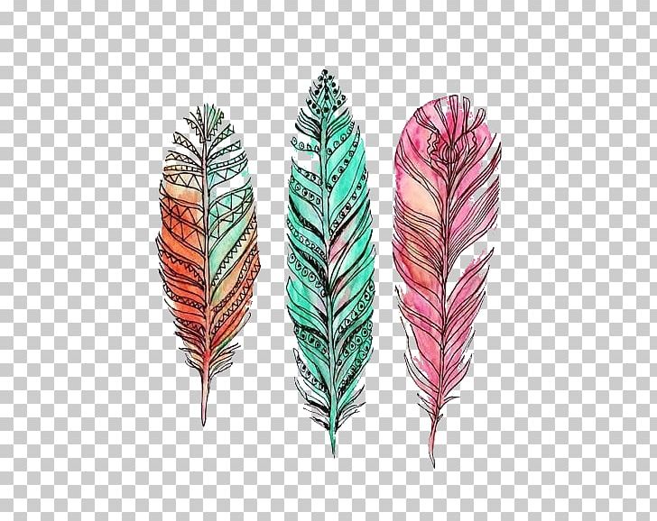 Feather Drawing Watercolor Painting PNG, Clipart, Animals, Art, Bird, Color, Colored Pencil Free PNG Download