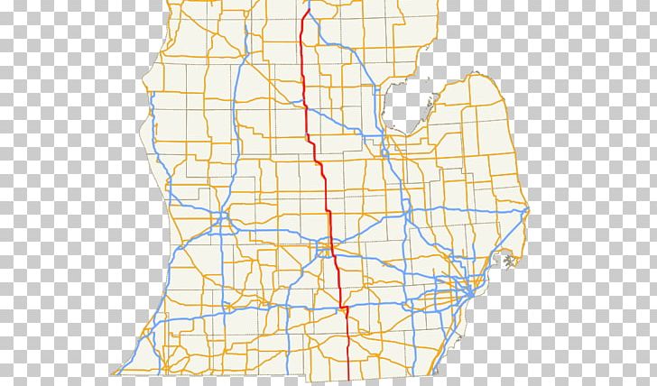 Business Routes Of U.S. Route 127 In Michigan U.S. Route 16 In Michigan Map PNG, Clipart, Angle, Area, Highway, Interstate 75 In Michigan, Line Free PNG Download