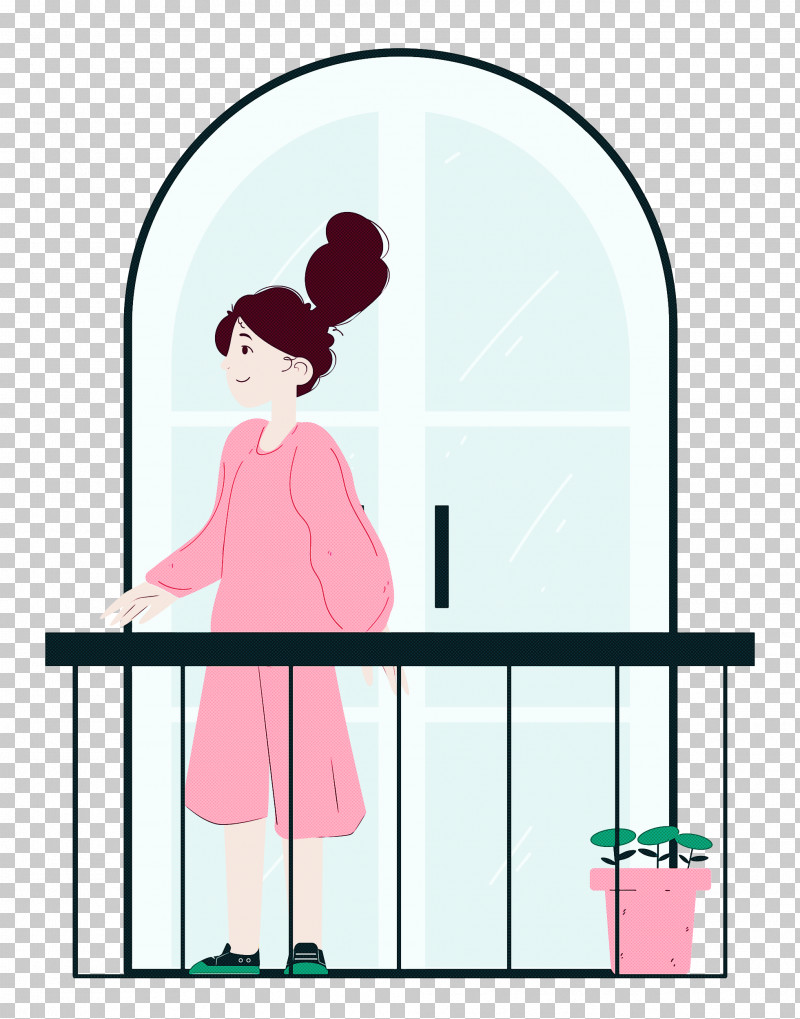 Balcony Home Rest PNG, Clipart, Balcony, Behavior, Cartoon, Dress, Furniture Free PNG Download