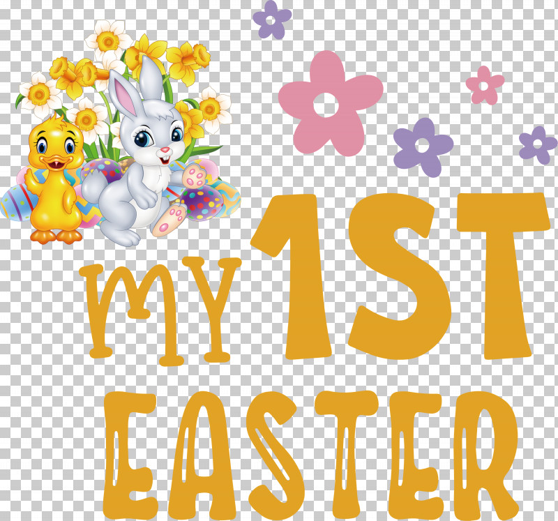 Happy Easter Day My 1st Easter PNG, Clipart, Animal Figurine, Cut Flowers, Happiness, Happy Easter Day, Line Free PNG Download